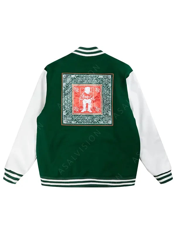Snoop Dogg Death Row Records Paisley Varsity Jacket