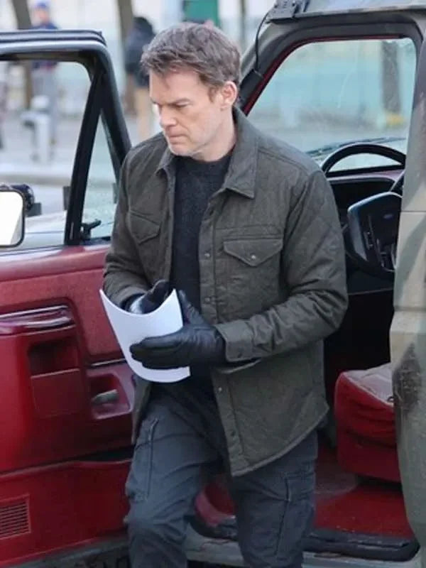 Dexter Resurrection 2025 Dexter Morgan Grey Quilted Jacket