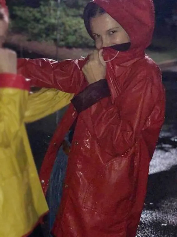 Stranger Things Eleven Red Coat With Hood
