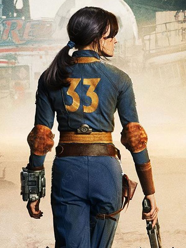 Lucy Fallout Season 1 Blue Costume Leather Jacket