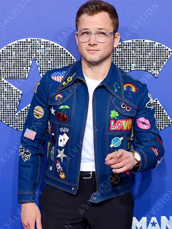 Elton John Rocketman Patches Denim Jacket