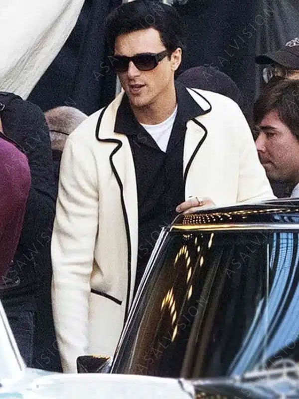 Priscilla 2023 Jacob Elordi White Blazer