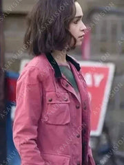 Secret Invasion 2023 Emilia Clarke Pink Jacket