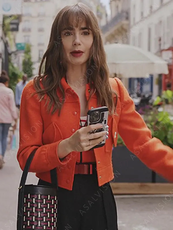 Emily Cooper Emily In Paris Season 3 Orange Jacket