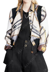 Emily Cooper Emily In Paris Chain Belt Bomber Jacket