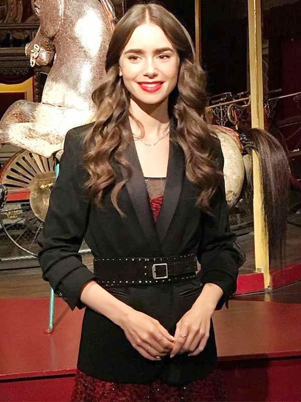 Emily Cooper Emily In Paris Black Belted Blazer