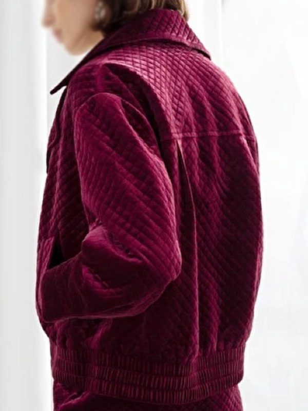 Emily In Paris Lily Collins Maroon Jacket
