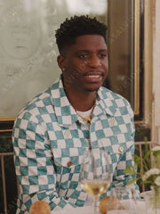 Julien Emily In Paris Season 3 White And Teal Jacket