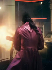 The Beekeeper 2024 Emmy Raver-Lampman Purple Trench Coat