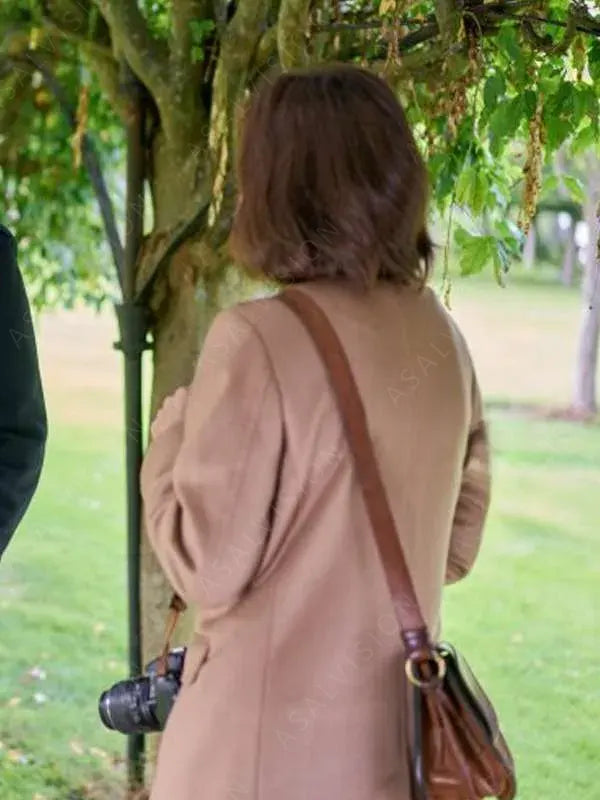Erica Durance A Scottish Love Scheme 2024 Trench Coat