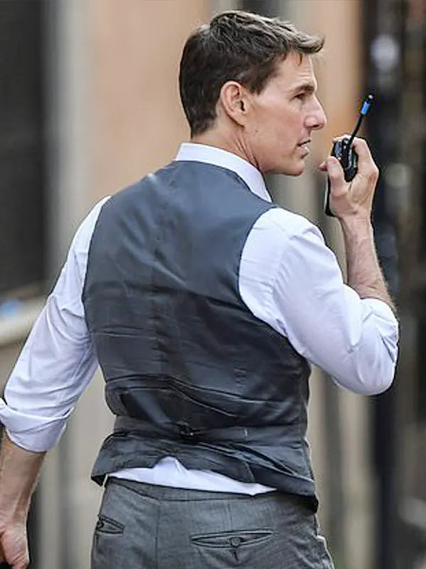 Tom Cruise Mission Impossible 7 Grey Vest