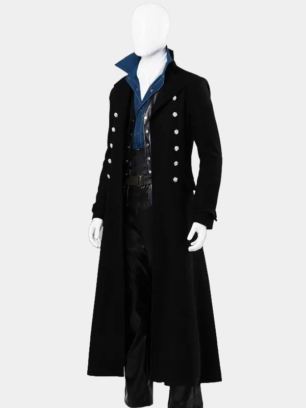 Fantastic Beasts Johnny Depp Black Long Wool Coat