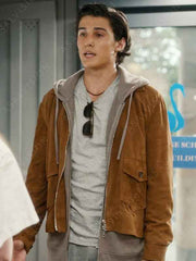 Geek Girl Season 1 Liam Woodrum Brown Suede Leather Jacket