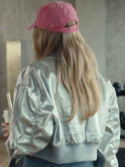 Geek Girl Daisy Jelley Silver Bomber Jacket