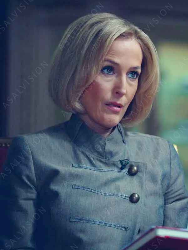 Scoop 2024 Gillian Anderson Grey Jacket