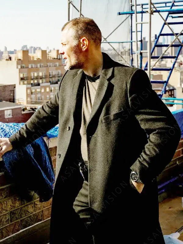 First Shift Gino Anthony Pesi Black Trench Coat