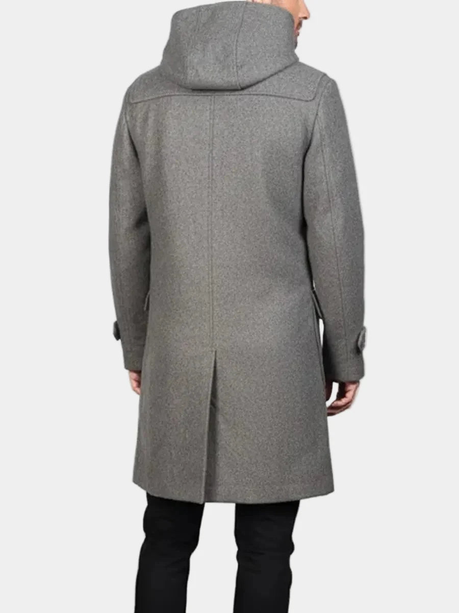 Men's Grey Duffle Wool Coat