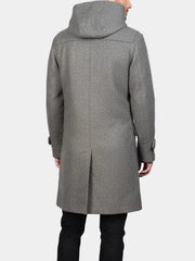 Men's Grey Duffle Wool Coat