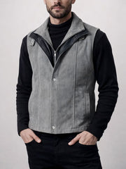 Grey Suede Vest