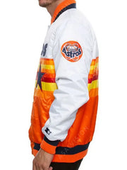 White and Orange Houston Astros Star Jacket