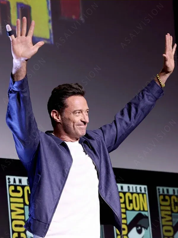 Comic-Con 2024 Hugh Jackman Blue Jacket