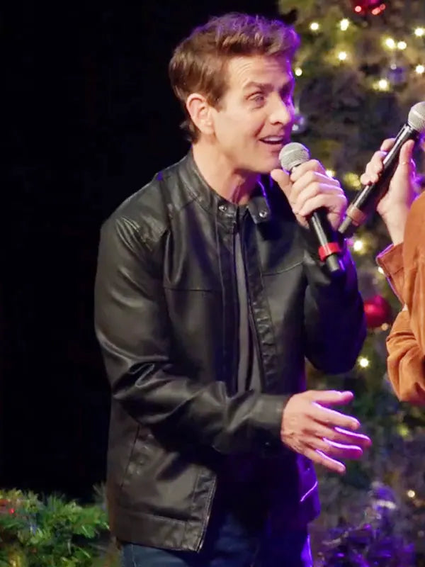 Jingle Bell Love 2024 Jack Cooper Black Leather Jacket