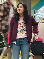 Jackpot 2024 Katie Maroon Bomber Jacket
