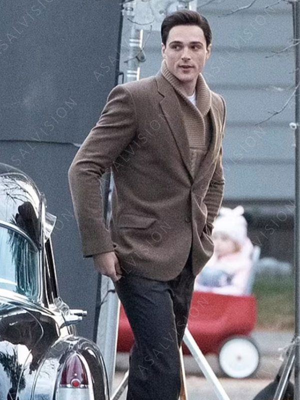 Priscilla 2023 Jacob Elordi Brown Blazer