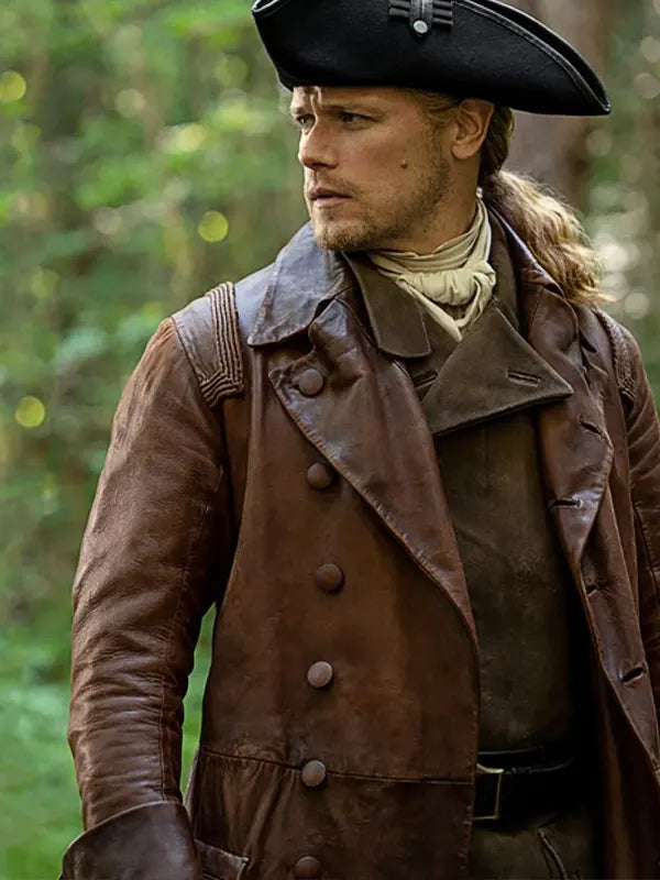 Outlander Jamie Fraser Brown Leather Coat