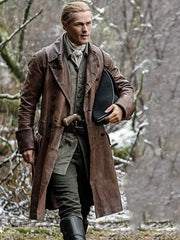 Outlander Jamie Fraser Brown Leather Coat