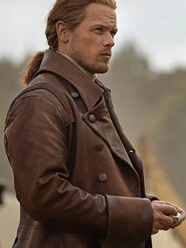 Outlander Jamie Fraser Brown Leather Coat
