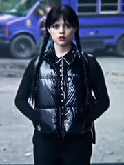 Wednesday Season 2 Addams Black Puffer Vest
