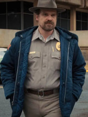 Men's Stranger Things Jim Hopper Blue Jacket