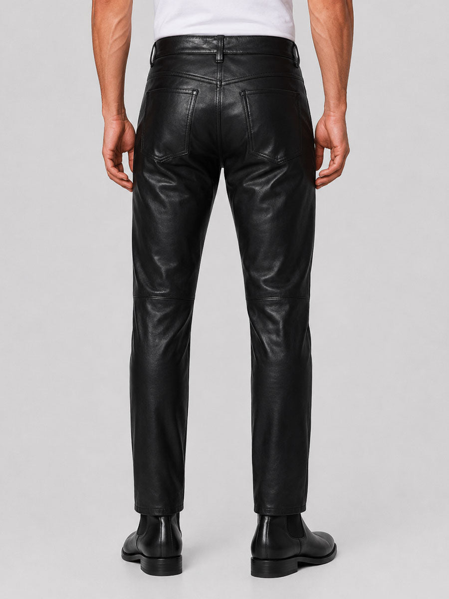 Jim Morrison Black Leather Pants