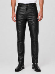 Jim Morrison Black Leather Pants