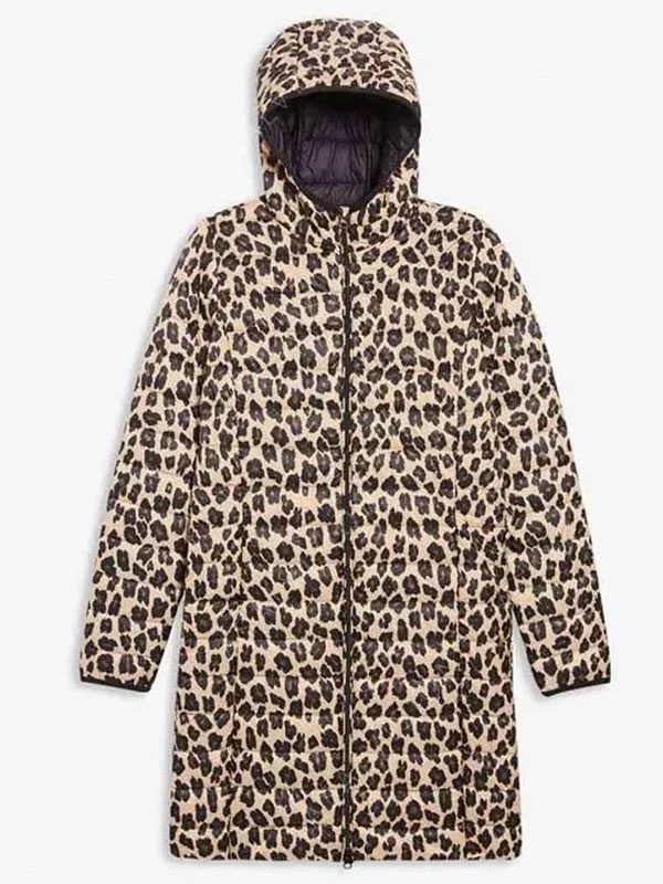 Joe Fresh Jilly Leopard Print Puffer Coat