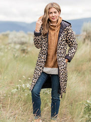 Joe Fresh Jilly Leopard Print Puffer Coat