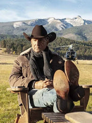 John Dutton Yellowstone Corduroy Brown Jacket