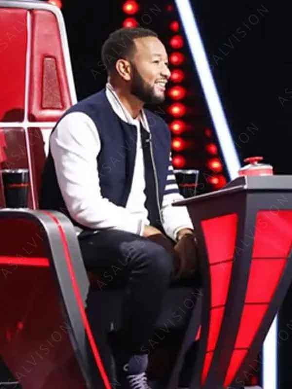The Voice S19 John Legend Black And White Bomber Jacket