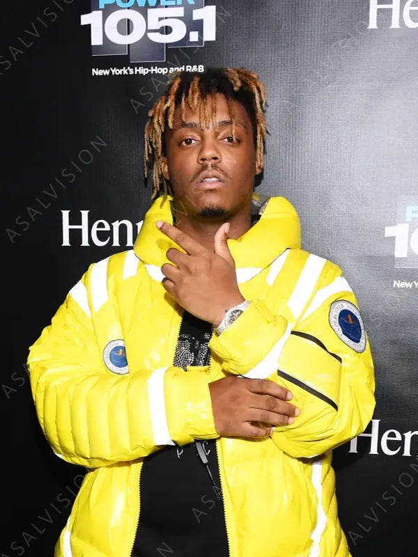 Juice Wrld Yellow Puffer Jacket