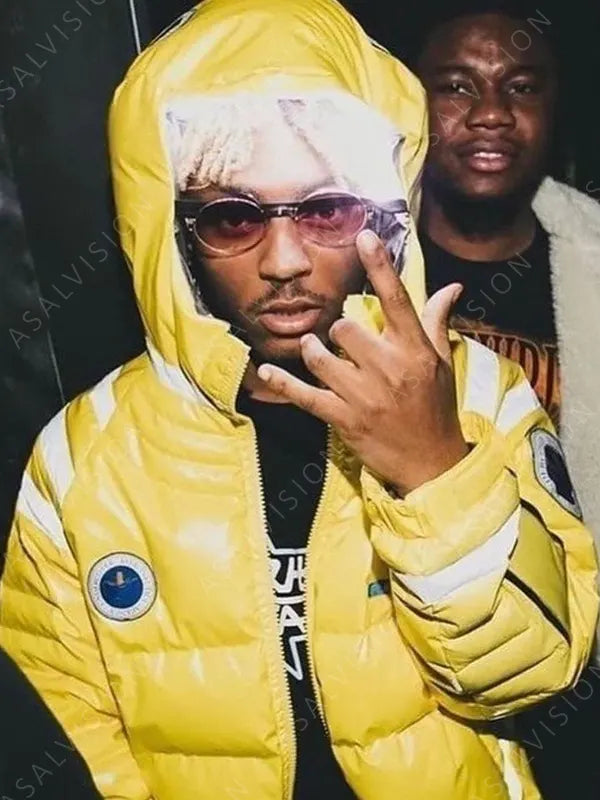 Juice Wrld Yellow Puffer Jacket