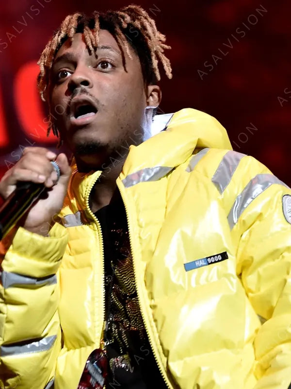 Juice Wrld Yellow Puffer Jacket