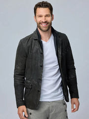 Junebug 2024 Aaron O'connell Black Leather Jacket