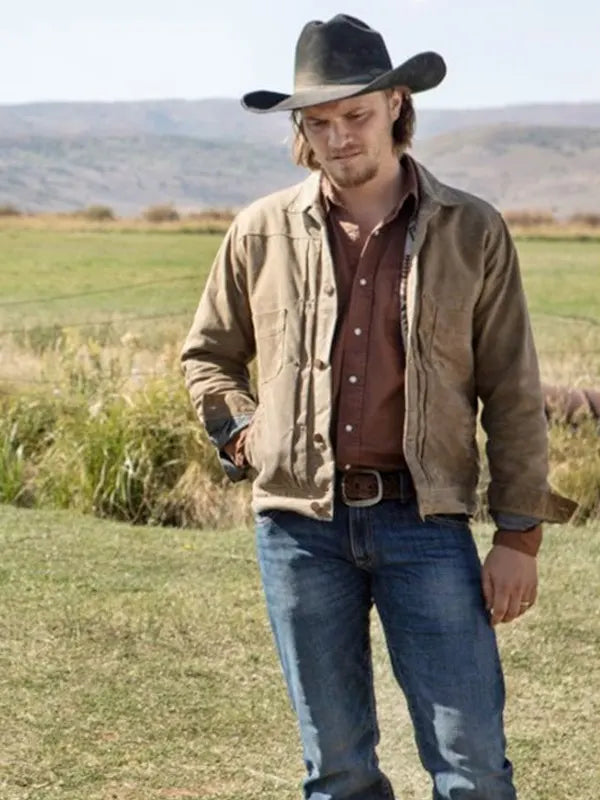 Luke Grimes Yellowstone Kayce Dutton Brown Jacket