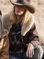 Yellowstone Kelly Reilly Shearling Coat