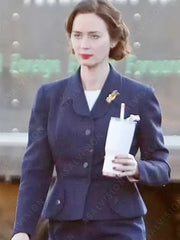 Kitty Oppenheimer Emily Blunt Blue Coat
