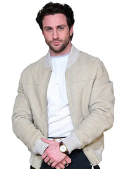 Kraven the Hunter Aaron Taylor-johnson Beige Suede Jacket