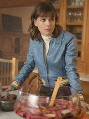 Evil Kristen Bouchard Blue Leather Jacket