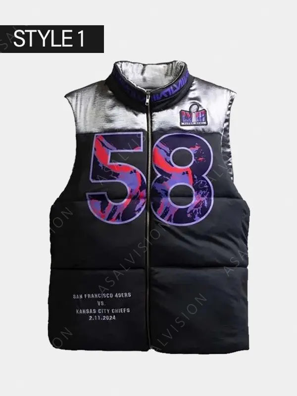 Super Bowl LVIII Kristin Juszczyk Puffer Vest