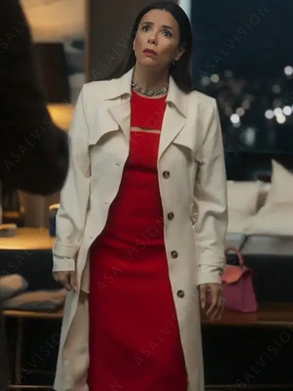 Land Of Women Season 1 Gala White Trench Coat